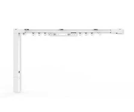Motorised curtain track and motor unit
